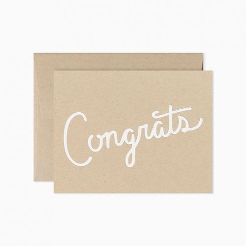 EVERMORE PAPER CO. | MODERN CALLIGRAPHY CONGRATS CARD | グリーティングカード(型抜き)