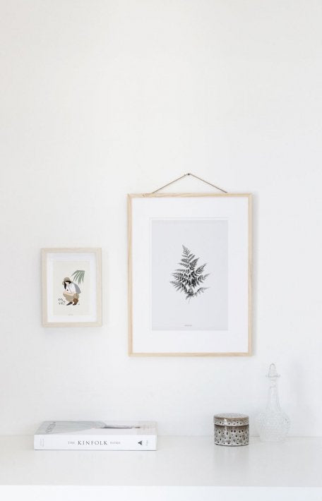 MICUSH | BLACK AND WHITE FERN ART PRINT | アートプリント/ポスター (30x40cm)