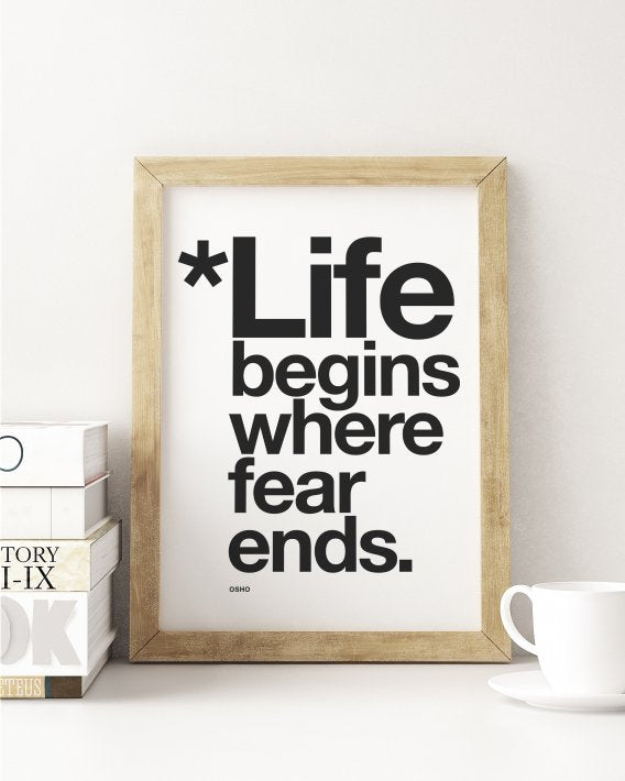 THE LOVE SHOP | LIFE BEGINS (WHERE FEAR ENDS) | A4 アートプリント/ポスター