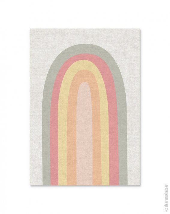 dear musketeer | BRIGHT PASTEL LINEN RAINBOW PRINT | A3 アートプリント/ポスター