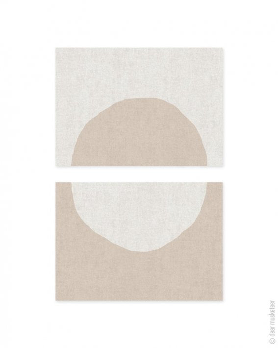 dear musketeer | BLUSH & BEIGE LINEN CIRCLES 1 PRINT | A3 アートプリント/ポスター