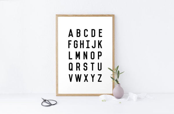 THE MOTIVATED TYPE | ALPHABET DESIGN PRINT | A3 アートプリント/ポスター【白黒 ブラック モノクロ】