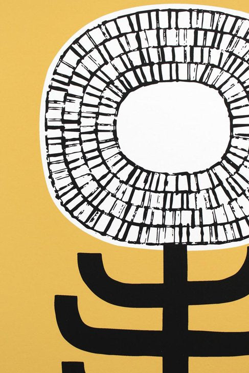 ELOISE RENOUF | Single Stem (mustard) | A4 アートプリント/ポスター【北欧 インテリア ボタニカル アブストラクト】