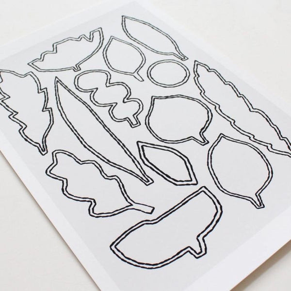 ELOISE RENOUF | Linear Leaves (portrait) | A4 アートプリント/ポスター【北欧 インテリア ボタニカル アブストラクト】