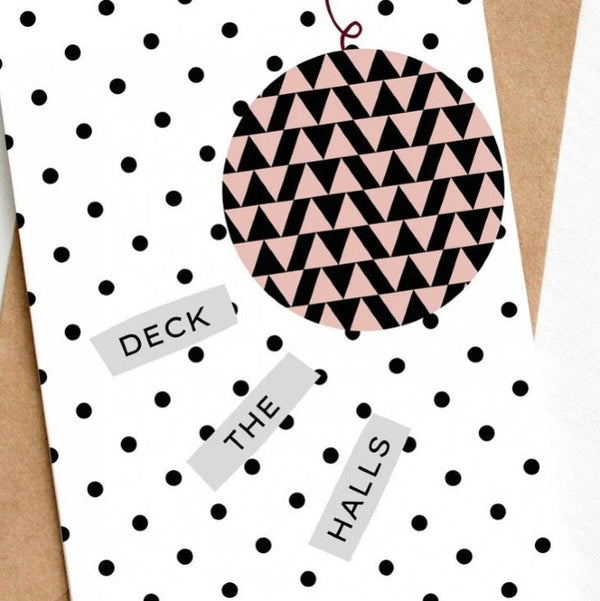 GREENWICH PAPER STUDIO | DECK THE HALLS CHRISTMAS CARD (GPS-38) | グリーティングカード クリスマス