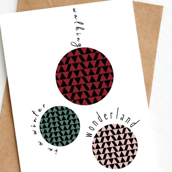 GREENWICH PAPER STUDIO | WALKING IN A WINTER WONDERLAND CHRISTMAS CARD (GPS-40) | グリーティングカード クリスマス