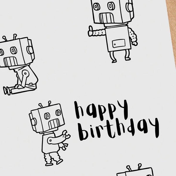 GREENWICH PAPER STUDIO | CHILDREN'S ROBOT BIRTHDAY CARD (GPS-10) | グリーティングカード