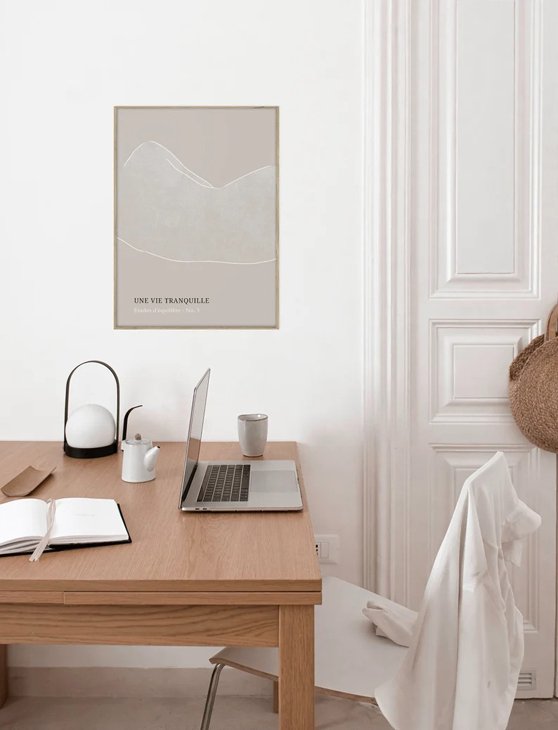 CARO CARO PRINTS | Beige Nude Line Art Print (MODM-4401) | アートプリント/アートポスター (50x70cm) 北欧 アブストラクト