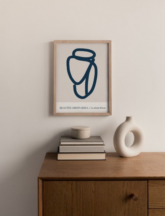 CARO CARO PRINTS | Abstract Blue Art Print (GMTC-4101) | アートプリント/アートポスター (30x40cm) 北欧 アブストラクト