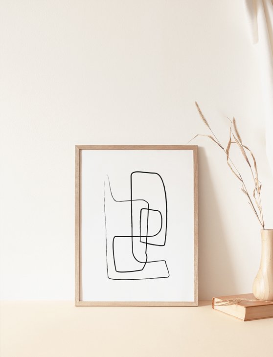 CARO CARO PRINTS | Minimalist Line Art Print (MODM-3101) | アートプリント/アートポスター (30x40cm) 北欧 アブストラクト