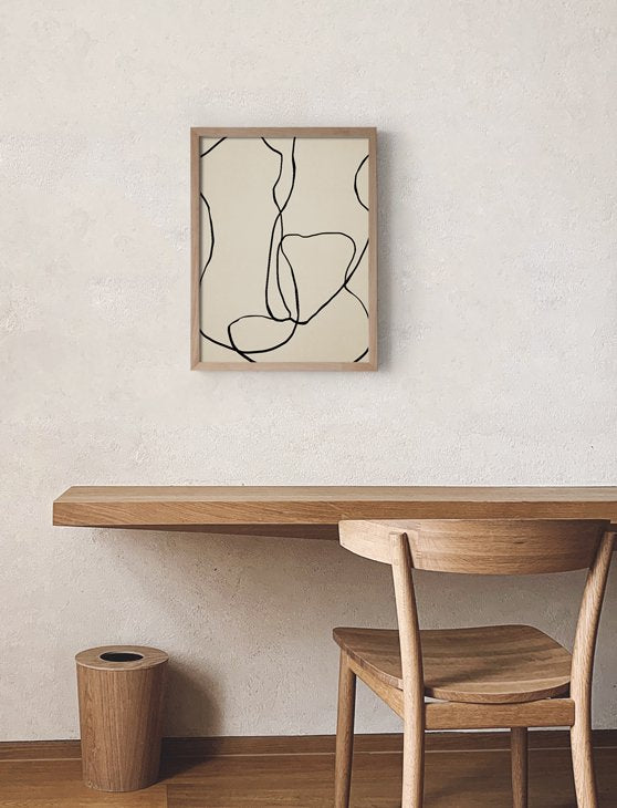 CARO CARO PRINTS | Female Nude Art Print (FGRT-02) | アートプリント/アートポスター (30x40cm) 北欧 アブストラクト