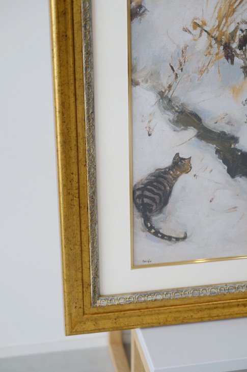 Akseli Gallen-Kallela (アクセリ・ガッレン=カッレラ) | 猫と犬 | アートプリント/アートポスター フレーム付き 名画 北欧 フィンランド