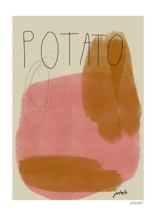 THE POSTER CLUB x Lisa Wirenfelt | Potato Potato | 30x40cm アートプリント/アートポスター 北欧 デンマーク