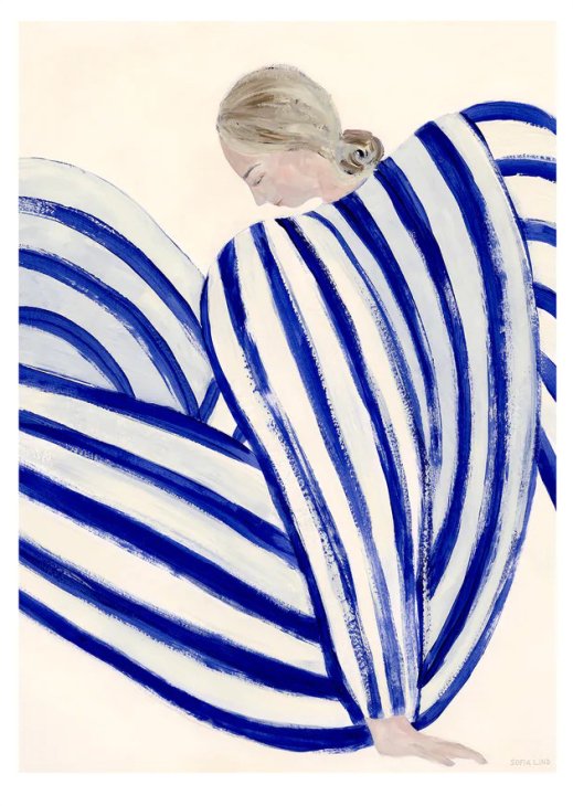 THE POSTER CLUB x Sofia Lind | Blue Stripe At Concorde | アートプリント/アートポスター 北欧 デンマーク