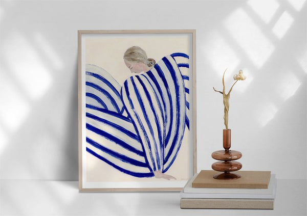 THE POSTER CLUB x Sofia Lind | Blue Stripe At Concorde | アートプリント/アートポスター 北欧 デンマーク