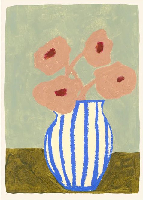 THE POSTER CLUB x Carla Llnaos | Pink Flowers | アートプリント/アートポスター