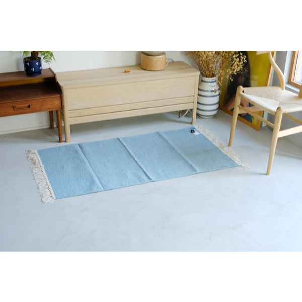 ASPEGREN Denmark (アスペグレンデンマーク) | Melange ラグ (flint blue / light grey / ocean) 70x130cm | 北欧 シンプル おしゃれ