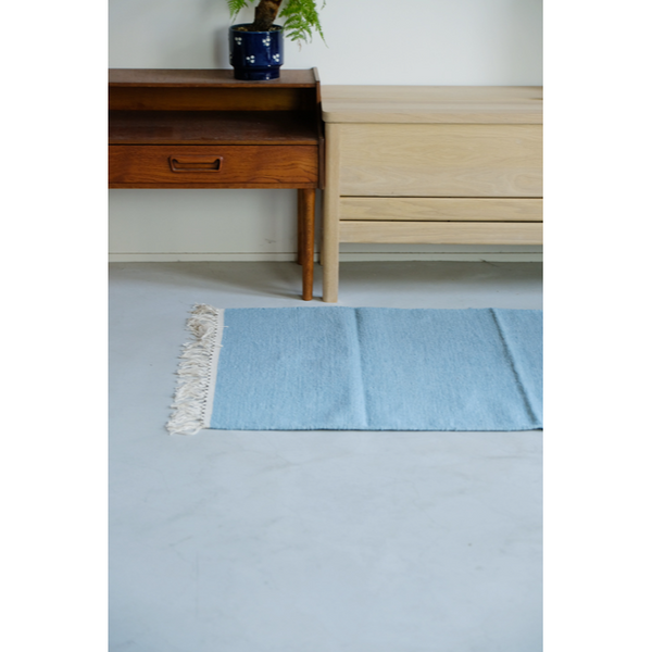 ASPEGREN Denmark (アスペグレンデンマーク) | Melange ラグ (flint blue / light grey / ocean) 70x130cm | 北欧 シンプル おしゃれ