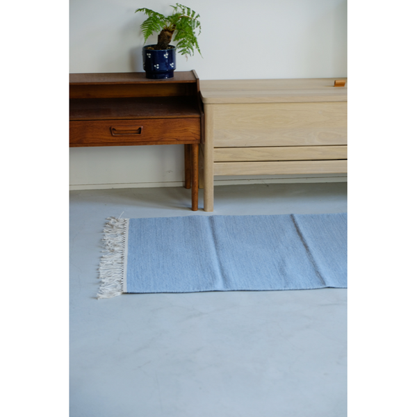 ASPEGREN Denmark (アスペグレンデンマーク) | Melange ラグ (flint blue / light grey / ocean) 70x130cm | 北欧 シンプル おしゃれ