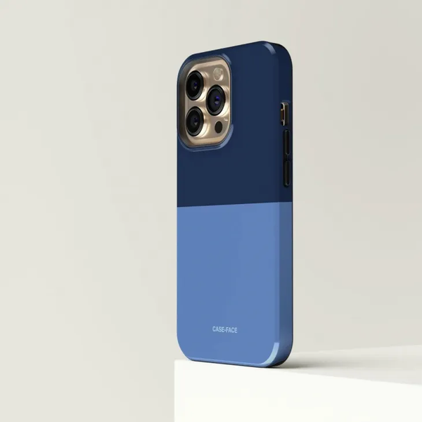 CASE-FACE | Bicoloured Navy & Blue MagSafe iPhoneケース (iPhone 16/16 pro/16 pro max/15)