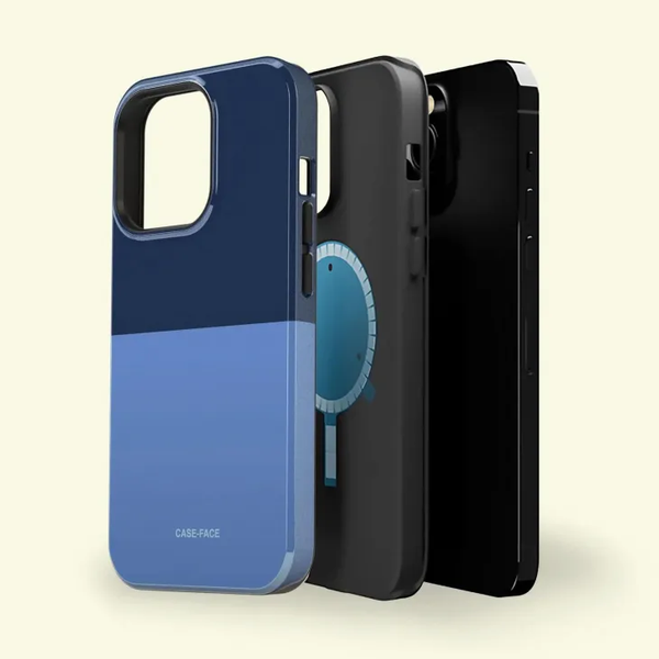 CASE-FACE | Bicoloured Navy & Blue MagSafe iPhoneケース (iPhone 16/16 pro/16 pro max/15)