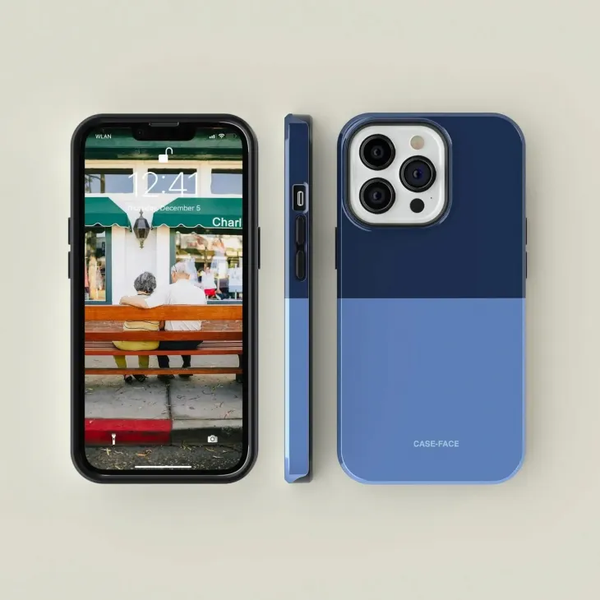 CASE-FACE | Bicoloured Navy & Blue MagSafe iPhoneケース (iPhone 16/16 pro/16 pro max/15)