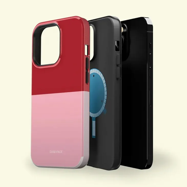 CASE-FACE | Bicoloured Red & Pink MagSafe iPhoneケース (iPhone 16/16 pro/16 pro max/15)