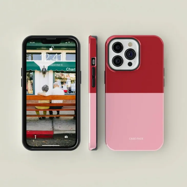 CASE-FACE | Bicoloured Red & Pink MagSafe iPhoneケース (iPhone 16/16 pro/16 pro max/15)