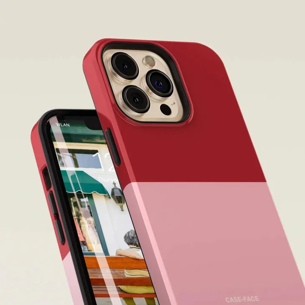 CASE-FACE | Bicoloured Red & Pink MagSafe iPhoneケース (iPhone 16/16 pro/16 pro max/15)