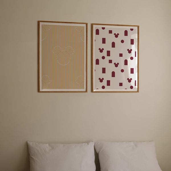 DISNEY | Mickey Mouse Yellow Stripes | アートプリント/ポスター | ディズニー ミッキーマウス