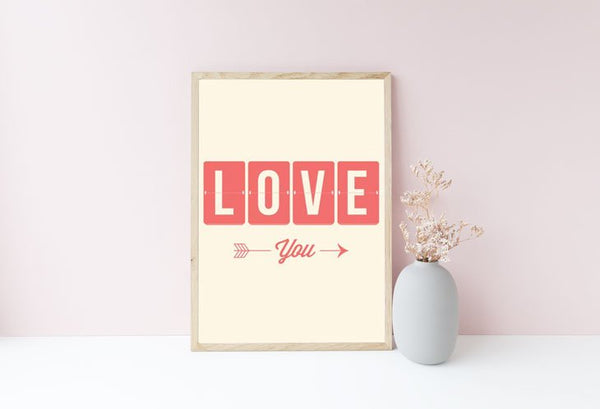 THE MOTIVATED TYPE | FLIP CLOCK LOVE YOU | A3 アートプリント/ポスター