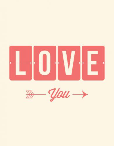 THE MOTIVATED TYPE | FLIP CLOCK LOVE YOU | A3 アートプリント/ポスター