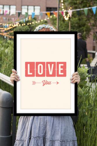 THE MOTIVATED TYPE | FLIP CLOCK LOVE YOU | A3 アートプリント/ポスター