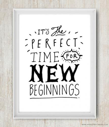 THE LOVE SHOP | IT'S THE PERFECT TIME FOR NEW BEGINNINGS | A4 アートプリント/ポスター