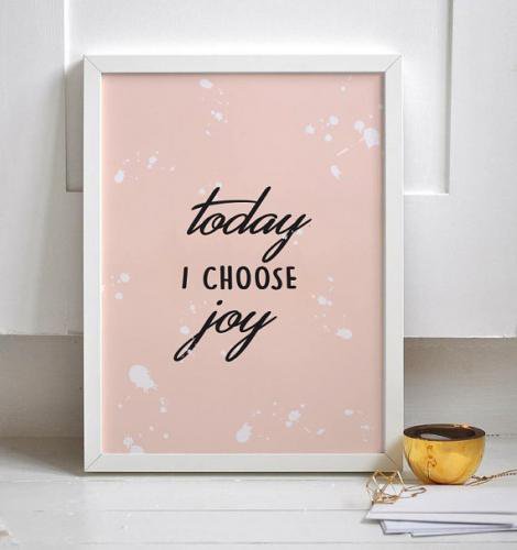 LOVELY POSTERS | TODAY I CHOOSE JOY | A3 アートプリント/ポスター【北欧 シンプル おしゃれ】