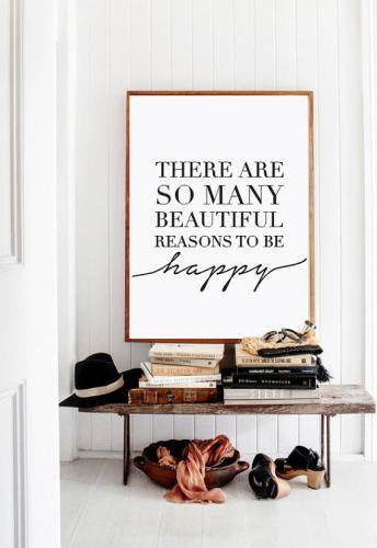 LOVELY POSTERS | THERE ARE SO MANY BEAUTIFUL REASONS TO BE HAPPY | A3 アートプリント/ポスター 北欧 シンプル おしゃれ