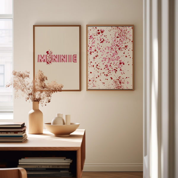 DISNEY | Minnie Mouse Pink Dot Pattern | アートプリント/ポスター | ディズニー ミッキーマウス