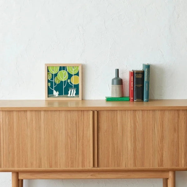 a good view | TSUKIYONOFUSHIGI 月夜の不思議 (blue green) | フレームセット ムーミン アートポスター