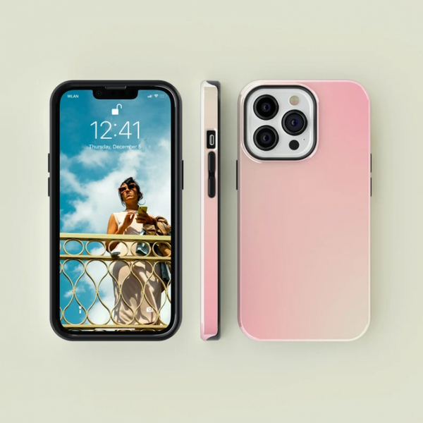 CASE-FACE | Pink and Cream Gradient MagSafe iPhoneケース (iPhone 16/16 pro/16 pro max/15) アイフォン