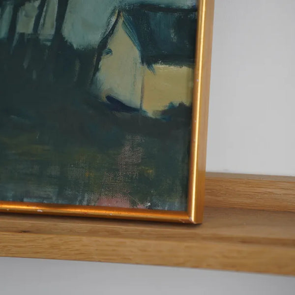 SVEN BJORK (スヴェン・ビョーク) | Trees and House | Oil painting 油絵 北欧 スウェーデン ミッドセンチュリー MDC