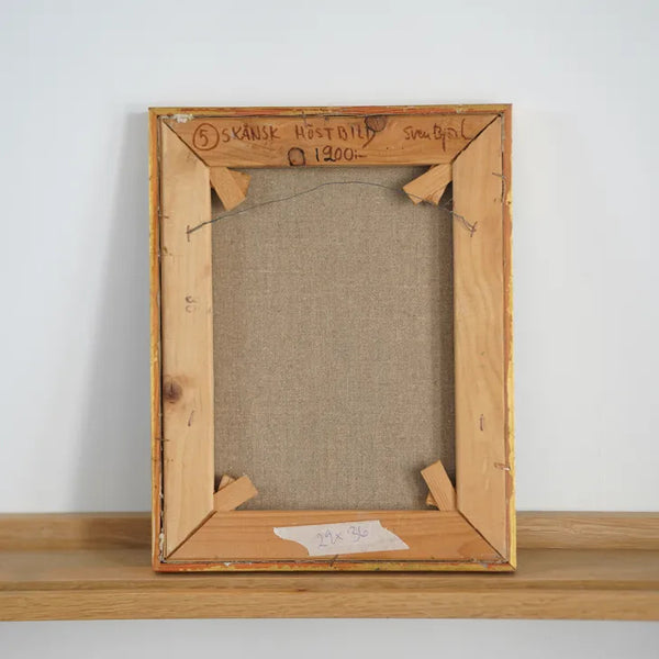 SVEN BJORK (スヴェン・ビョーク) | Trees and House | Oil painting 油絵 北欧 スウェーデン ミッドセンチュリー MDC