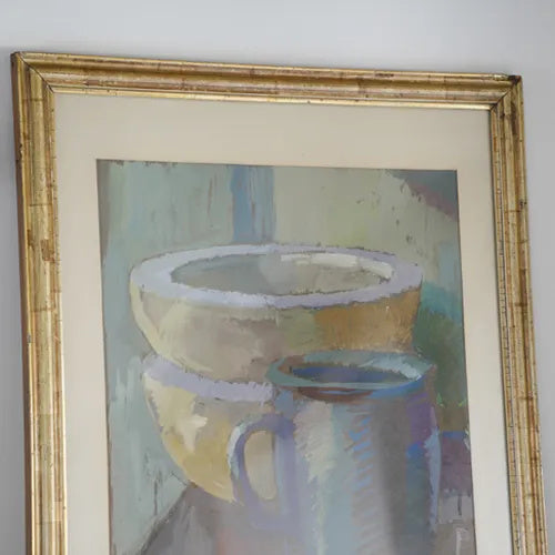 MANNE GORANSSON (マンネ・ゴランソン) | Bowl and Cup - Still Life | Oil painting 油絵 北欧 スウェーデン ミッドセンチュリー MDC