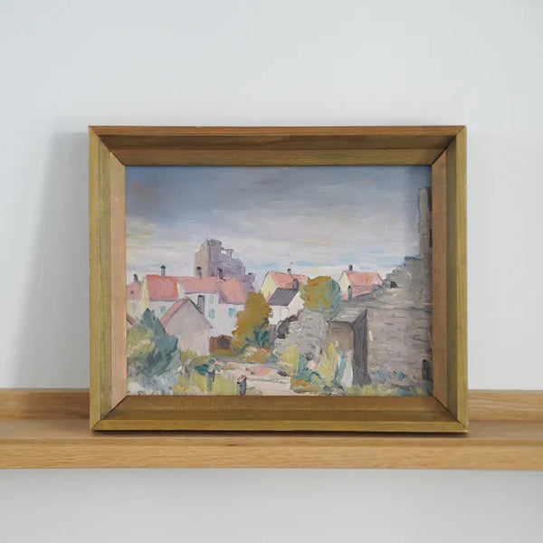 ER.OLSSON. (ER.オルソン) | Visby City | Oil painting 油絵 北欧 スウェーデン ミッドセンチュリー MDC