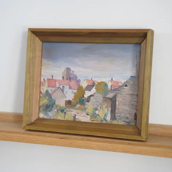 ER.OLSSON. (ER.オルソン) | Visby City | Oil painting 油絵 北欧 スウェーデン ミッドセンチュリー MDC