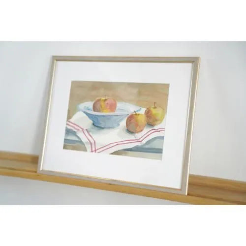 Unknown (作者不詳) | Apples in Bowl | Watercolour 水彩画 北欧 スウェーデン ミッドセンチュリー MDC