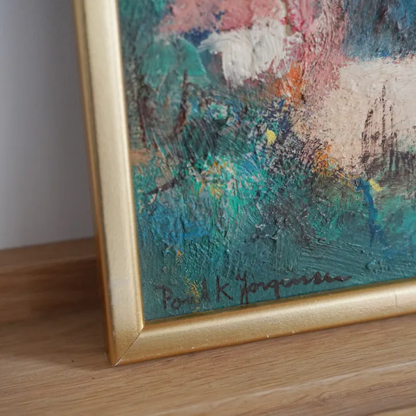 PAUL K JORGENSEN (ポール K・ヨルゲンセン) | House | Oil painting 油絵 北欧 スウェーデン ミッドセンチュリー MDC