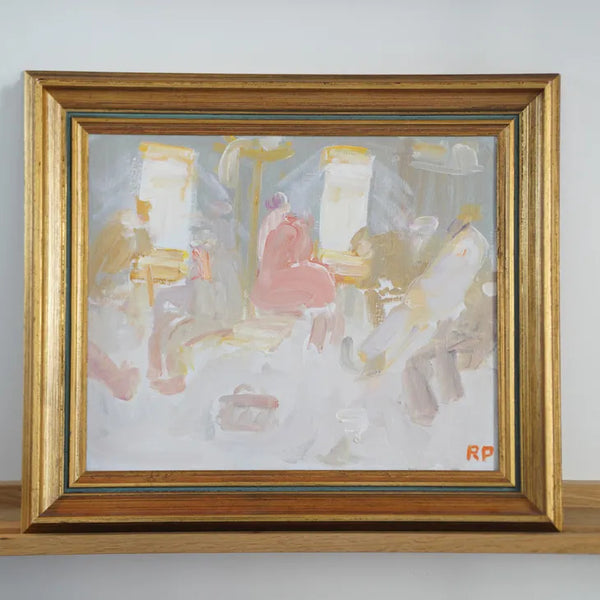 RAGNAR PERSON (ラグナル・パーソン) | In the Train Compartment | Oil painting 油絵 北欧 スウェーデン ミッドセンチュリー MDC