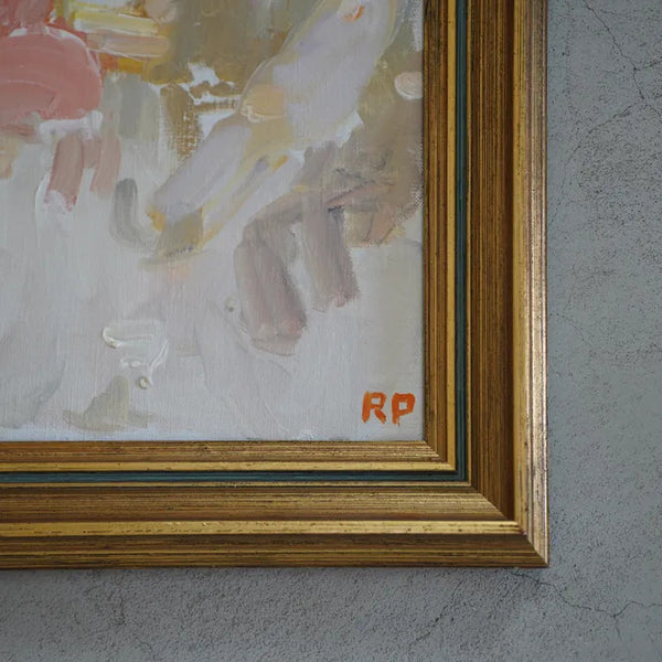 RAGNAR PERSON (ラグナル・パーソン) | In the Train Compartment | Oil painting 油絵 北欧 スウェーデン ミッドセンチュリー MDC