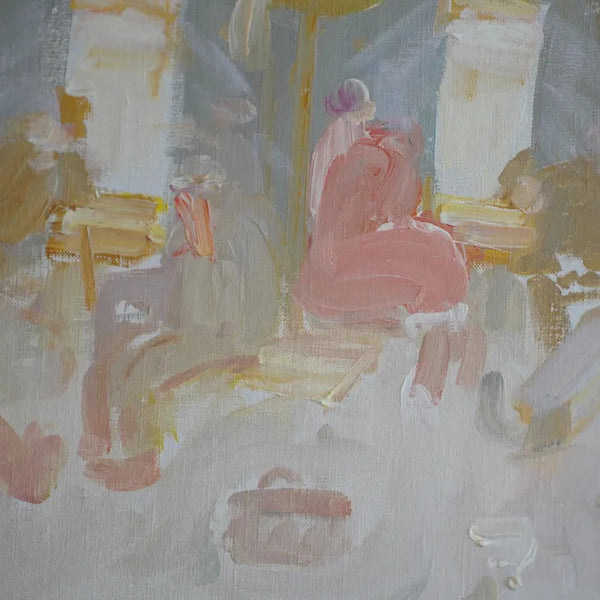 RAGNAR PERSON (ラグナル・パーソン) | In the Train Compartment | Oil painting 油絵 北欧 スウェーデン ミッドセンチュリー MDC