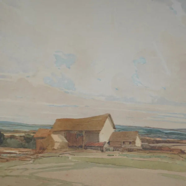 CHARLES E.W. PANNELL (チャールズ E.W.・パンネル) | Clouds in a Landscape | Watercolour 水彩画 英国 イギリス ミッドセンチュリー